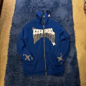 Blue full zip graphic eternal wraith hoodie/pullover/longsleeve XL